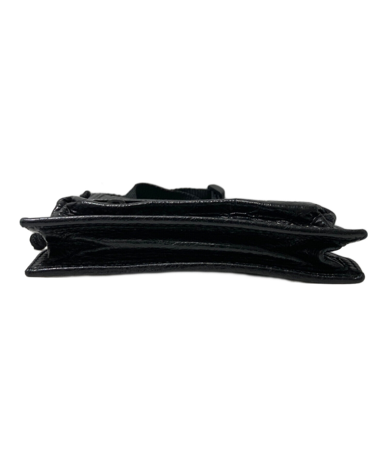 ■中古■　バレンシアガ　エクスプローラー ショルダー バッグ ポーチ レザー ブラック 【344756】2 BALENCIAGA（バレンシアガ） ショルダーバッグ EXPLORER POUCH STRAP