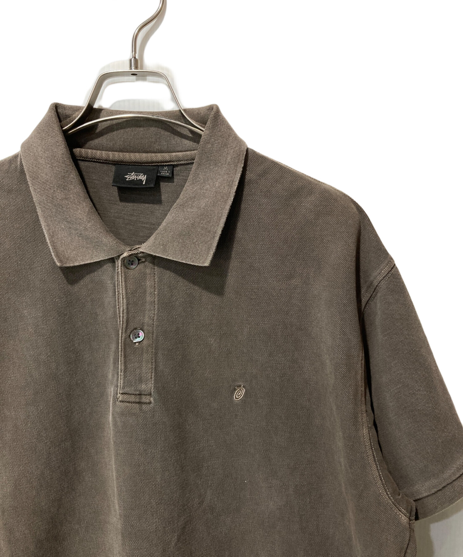 STUSSY PIGMENT DYED PIQUE POLO Sサイズ 中古・古着通販】stussy (ステューシー) PIGMENT DYED PIQUE POLO