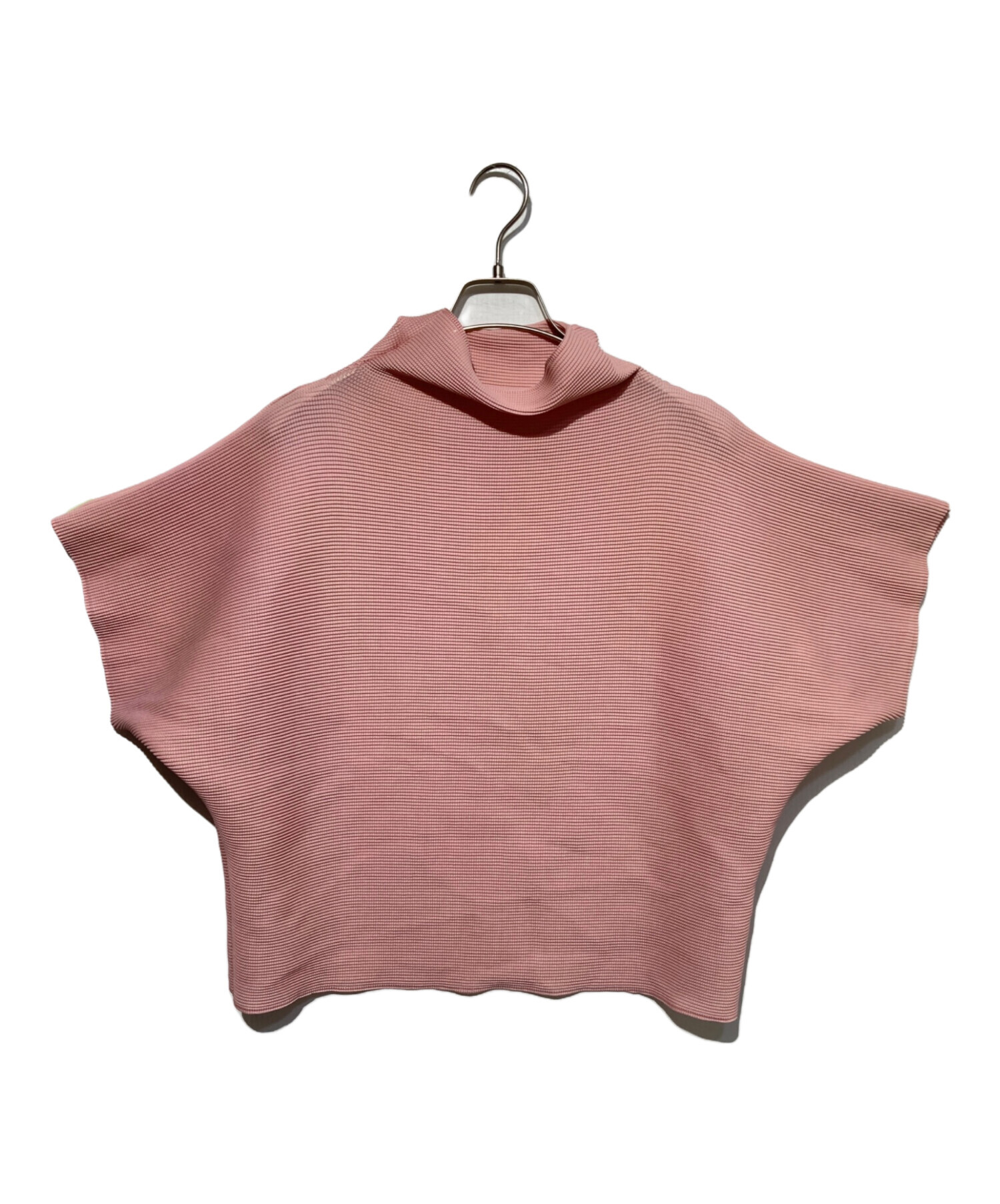me ISSEY MIYAKE 総柄 プリーツ半袖カットソー ピンク×ネイビー 中古・古着通販】me ISSEY MIYAKE (ミーイッセイ ミヤケ) 半袖プリーツ