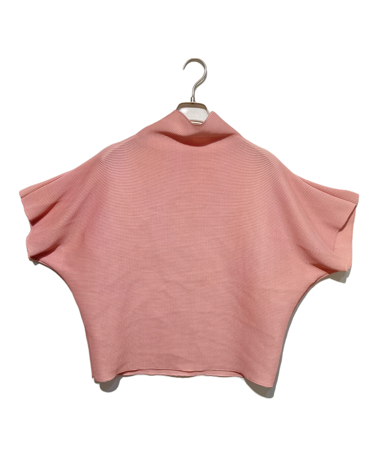 me ISSEY MIYAKE 総柄 プリーツ半袖カットソー ピンク×ネイビー 中古・古着通販】me ISSEY MIYAKE (ミーイッセイ ミヤケ) ドルマン