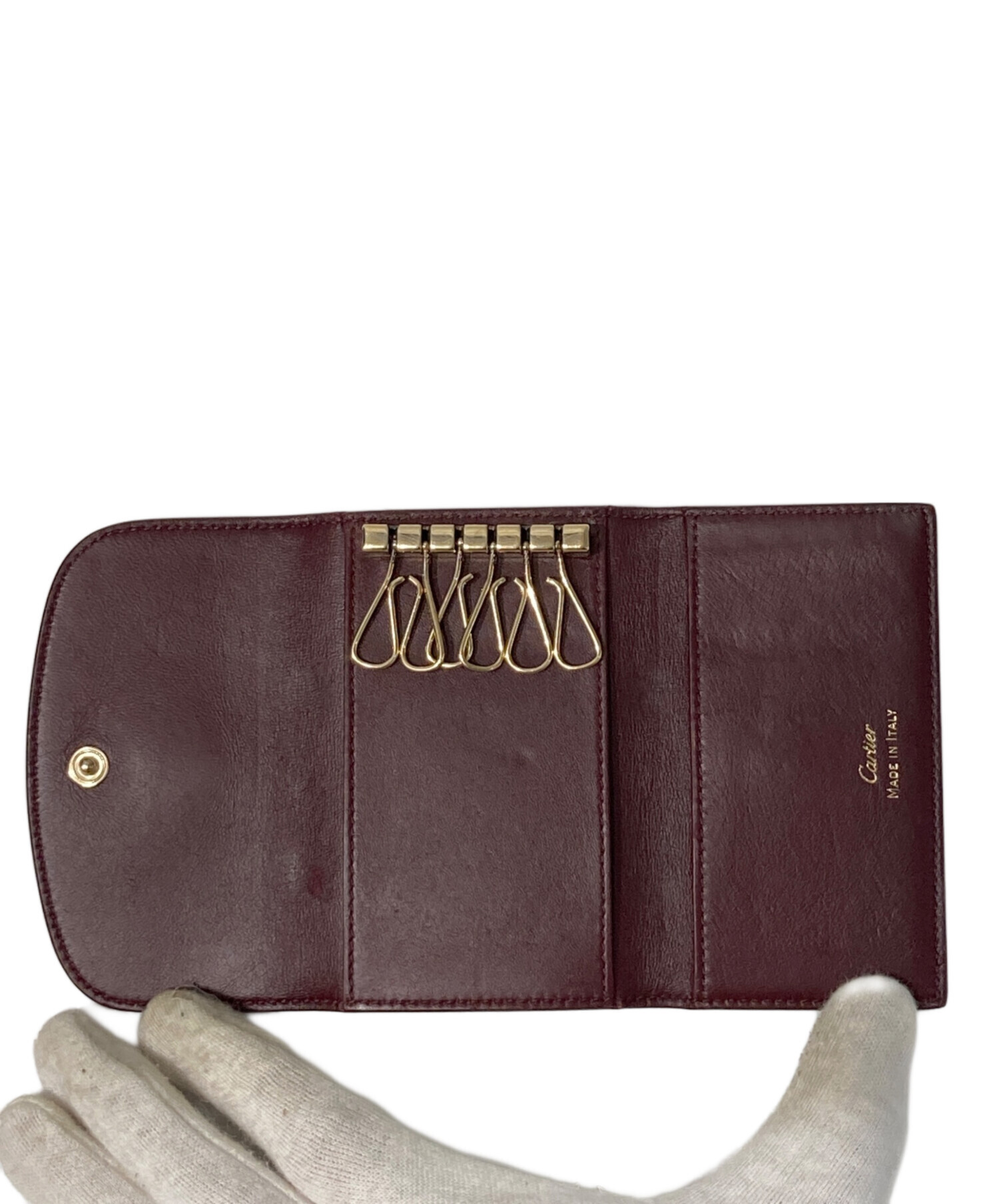 Cartierカルチェの キーケース　 赤茶、未使用品 Cartierカルチェの キーケース 赤茶、未使用品 Cartierカルチェの キー