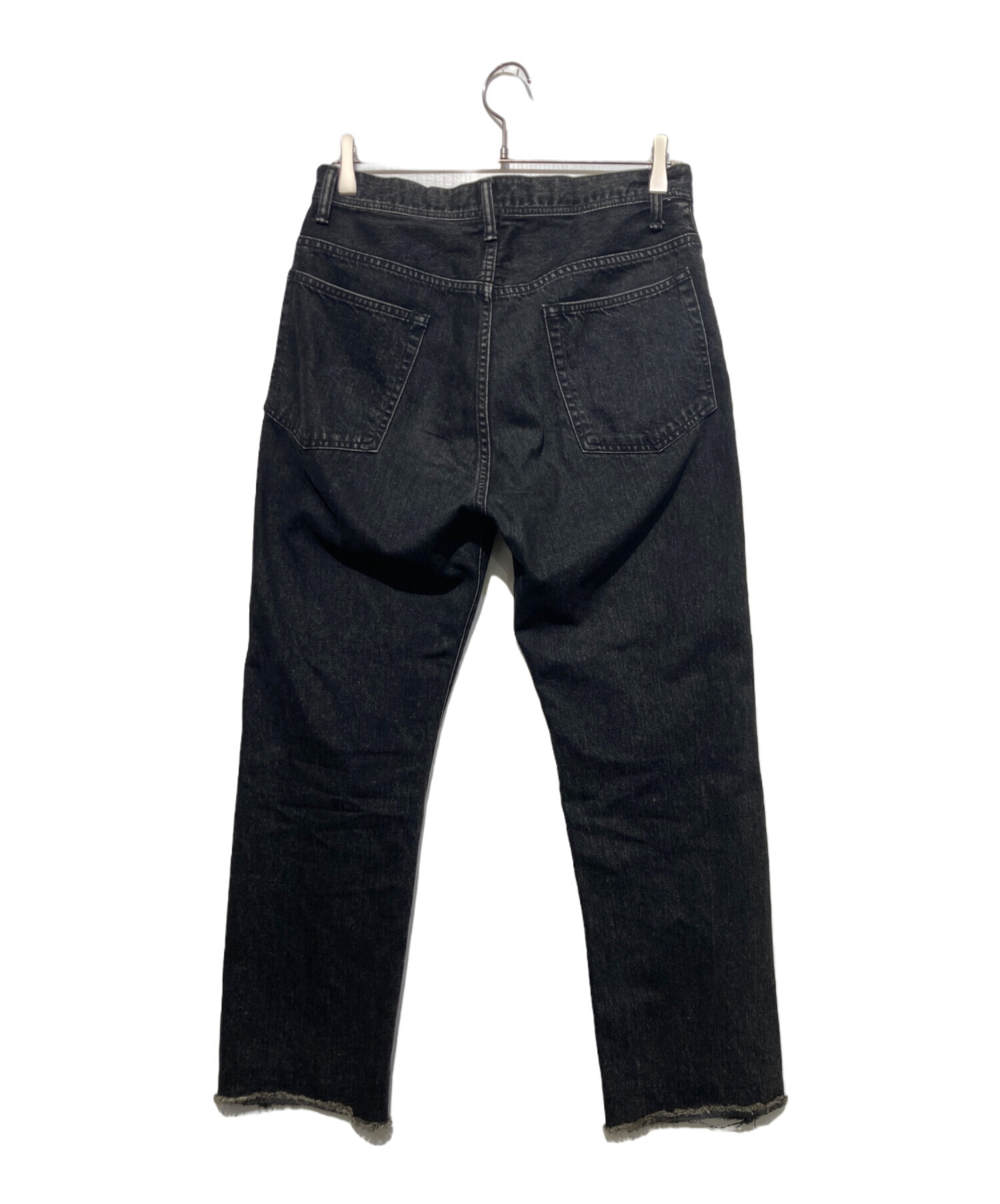 中古・古着通販】ANCELLM (アンセルム) BLACK STRAIGHT 5P DENIM PANTS