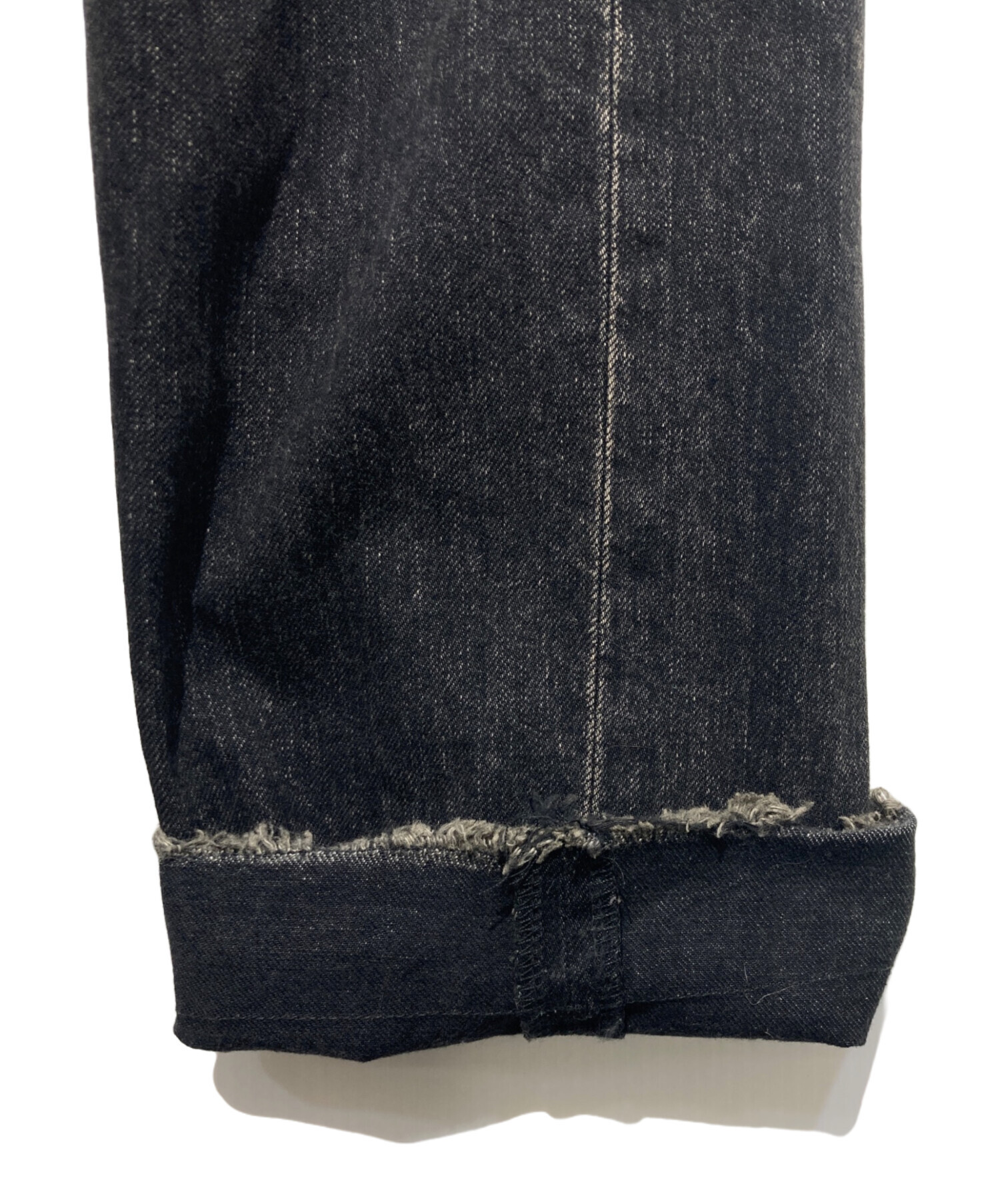 中古・古着通販】ANCELLM (アンセルム) BLACK STRAIGHT 5P DENIM PANTS
