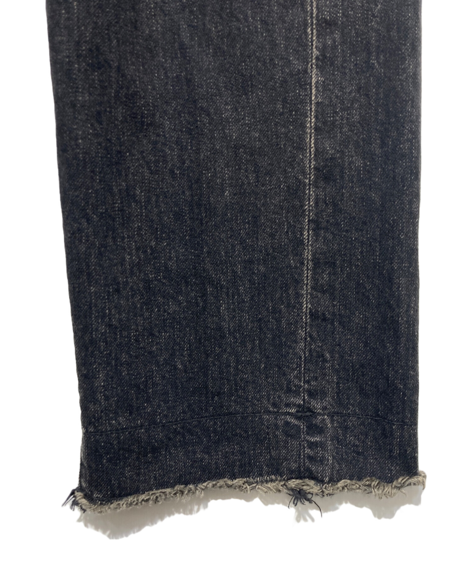中古・古着通販】ANCELLM (アンセルム) BLACK STRAIGHT 5P DENIM PANTS
