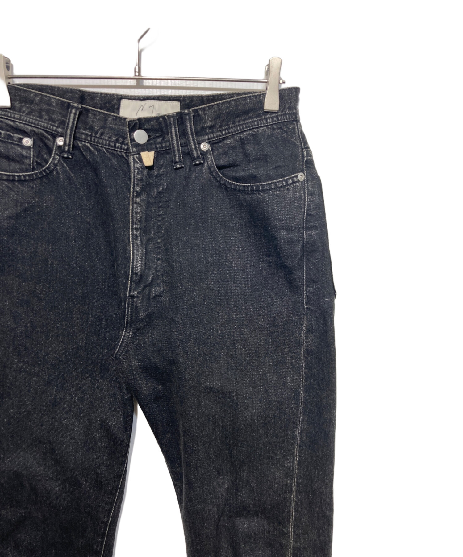 中古・古着通販】ANCELLM (アンセルム) BLACK STRAIGHT 5P DENIM PANTS