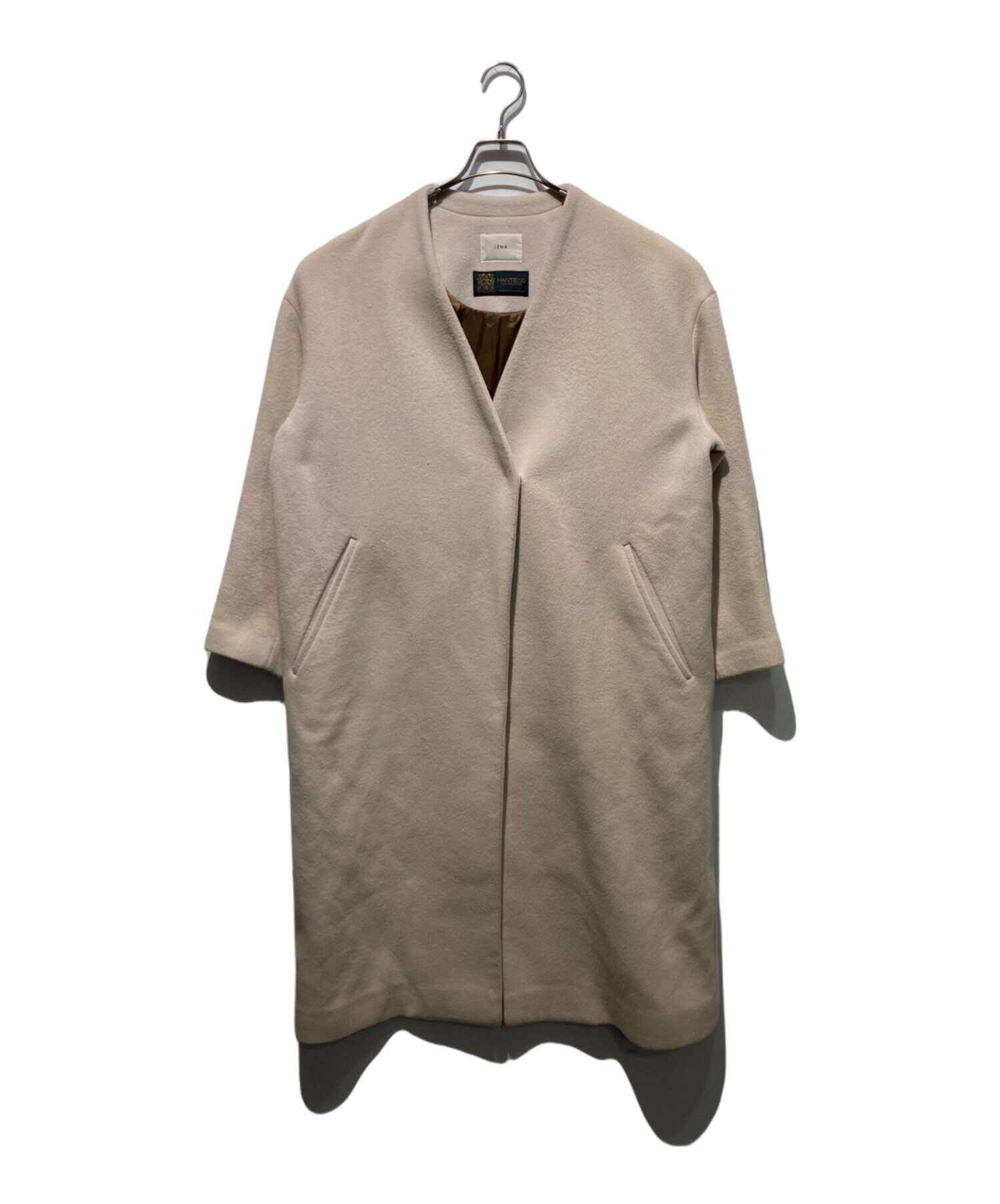 IENA MANTECO コート ベージュ IENA（イエナ） MANTECO ノーカラー