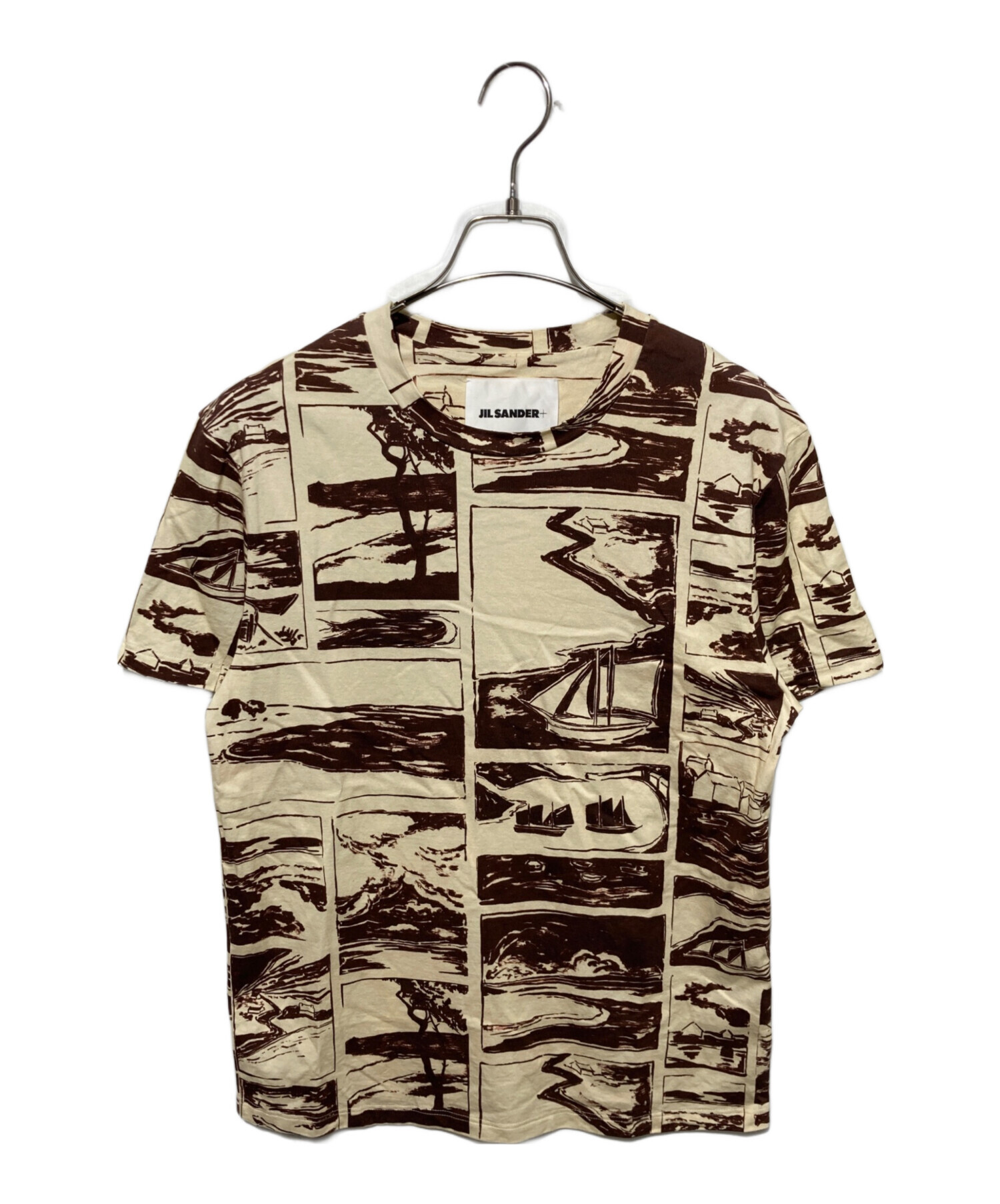 JILSANDER ジルサンダー今期Tシャツ　ベージュ　S Jil Sander logo-print Cotton T-shirt | Neutrals | FARFETCH