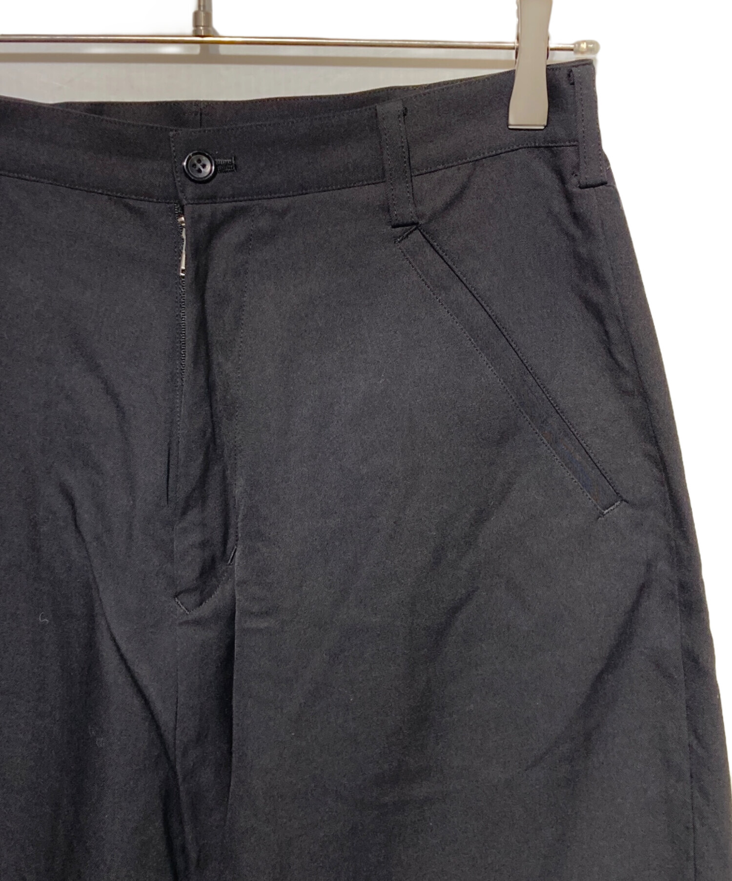 中古・古着通販】sulvam (サルバム) Slit pants ブラック サイズ:S