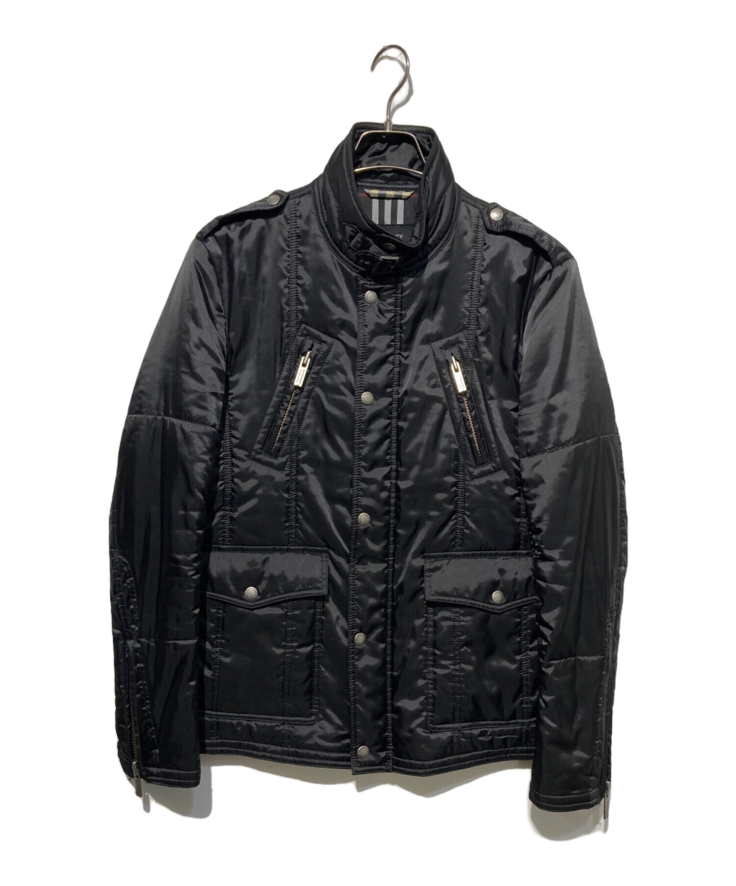 BURBERRY BLACK LABEL ボンバージャケット Mサイズ 中古・古着通販】BURBERRY BLACK LABEL (バーバリーブラックレーベル