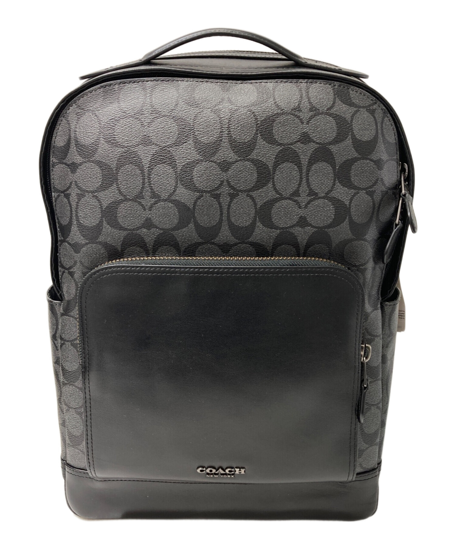 中古・古着通販】COACH (コーチ) シグネチャーリュック ブラック 未 
