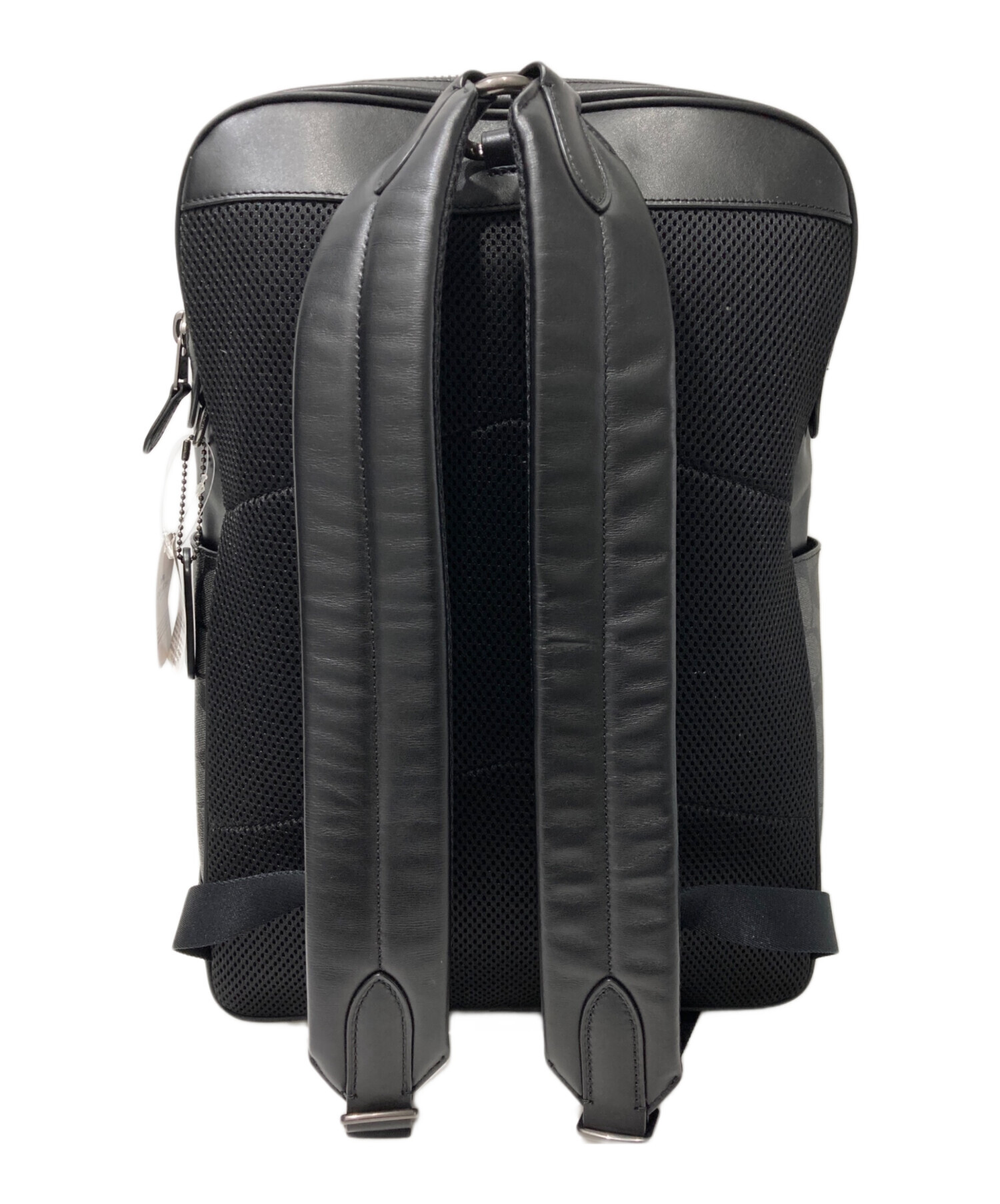 【美品】coach リュック シグネチャー PVC ブラック 大容量　ハドソン 新品】COACH ハドソン リュック PVC シグネチャー ブラック 公式