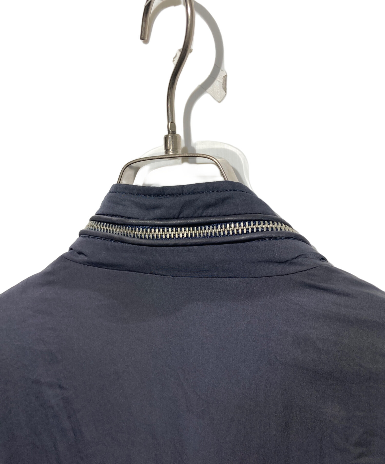 DIESEL ジップブルゾン ネイビー M バックプリント 短丈 中古・古着通販】DIESEL (ディーゼル) ジップデザインブルゾン