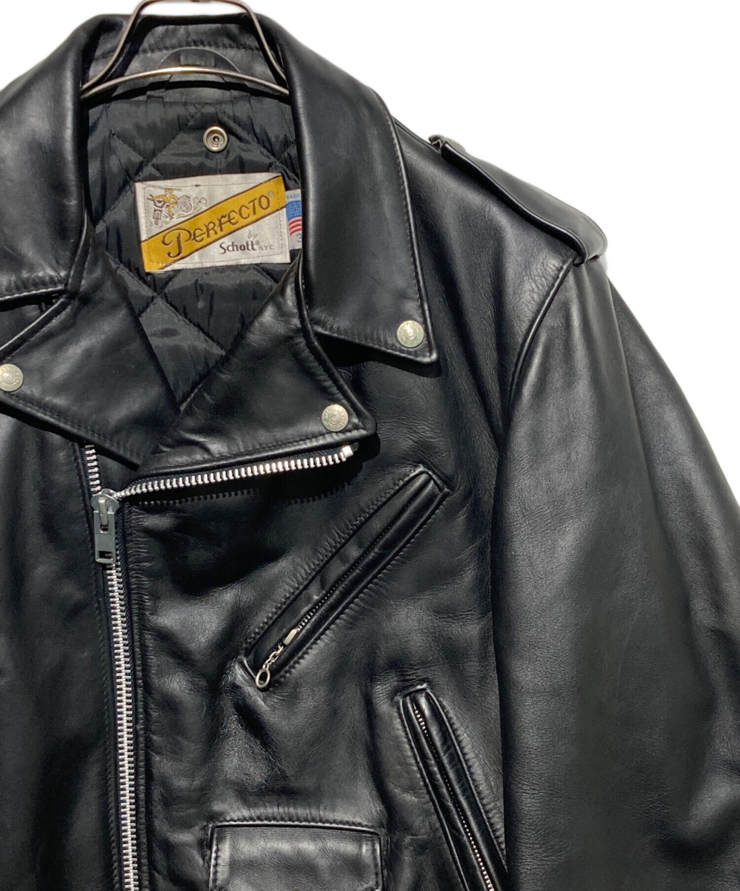 中古・古着通販】Schott (ショット) レザーダブルライダースジャケット