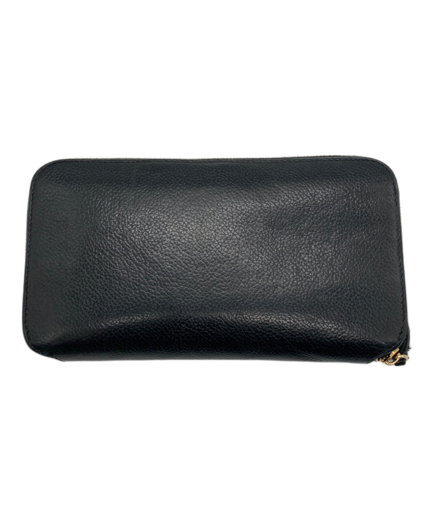 BALENCIAGA バレンシアガ　ラウンドファスナー　　　ブラック　長財布 中古・古着通販】BALENCIAGA (バレンシアガ) ラウンドファスナー長財布