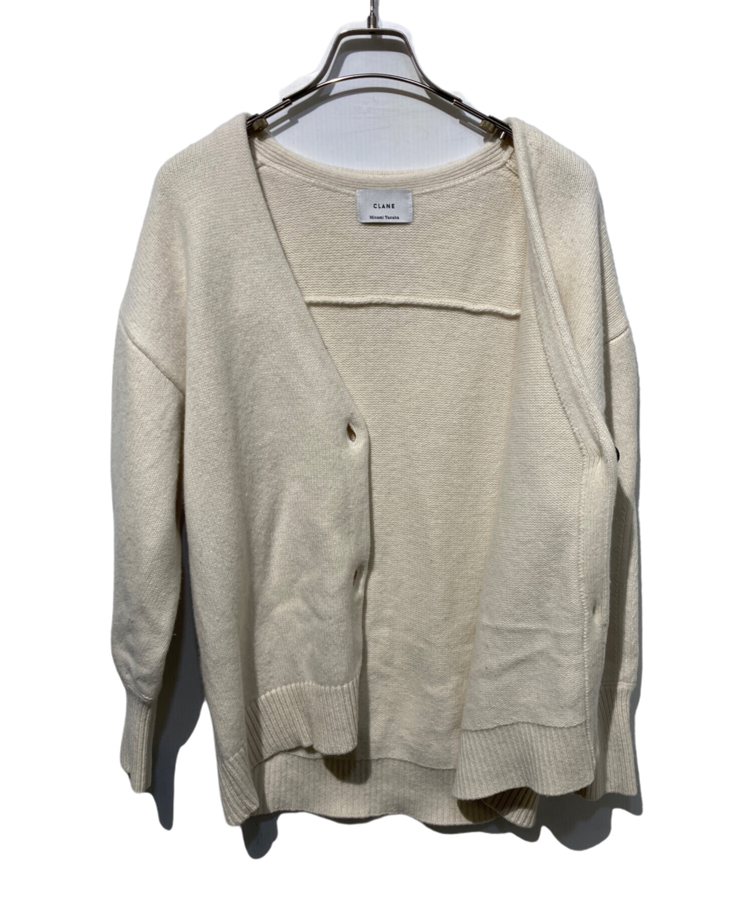 中古・古着通販】CLANE (クラネ) Minami Tanaka VNECK BACK CARDIGAN