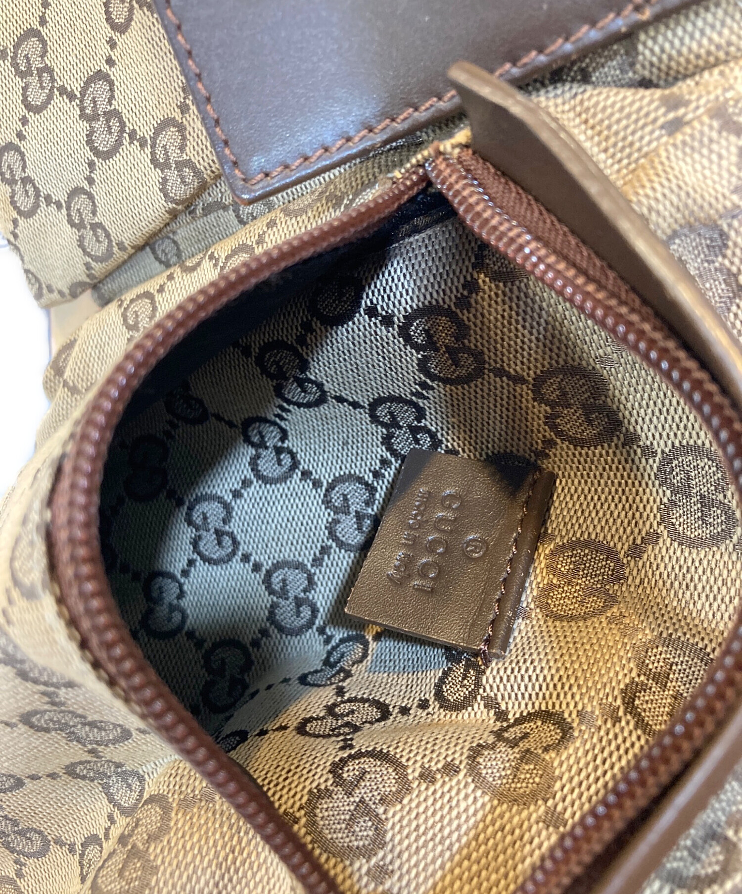 中古・古着通販】GUCCI (グッチ) ウエストポーチ ベージュ｜ブランド 