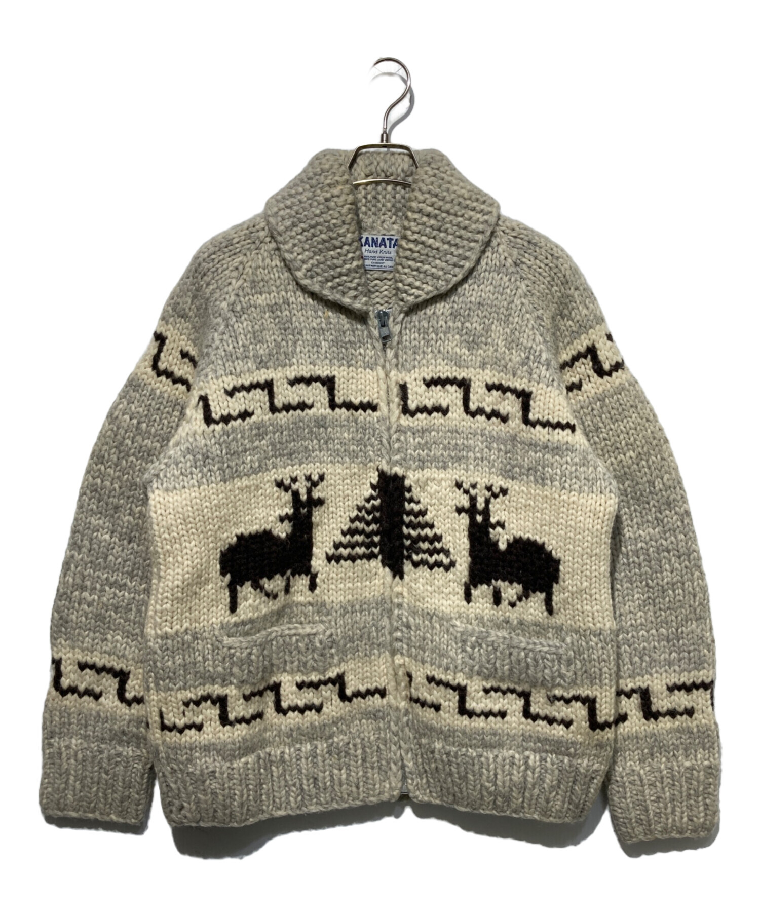 中古・古着通販】KANATA (カナタ) カウチンニットカーディガン 中古・古着通販】KANATA (カナタ) カウチンニットカーディガン