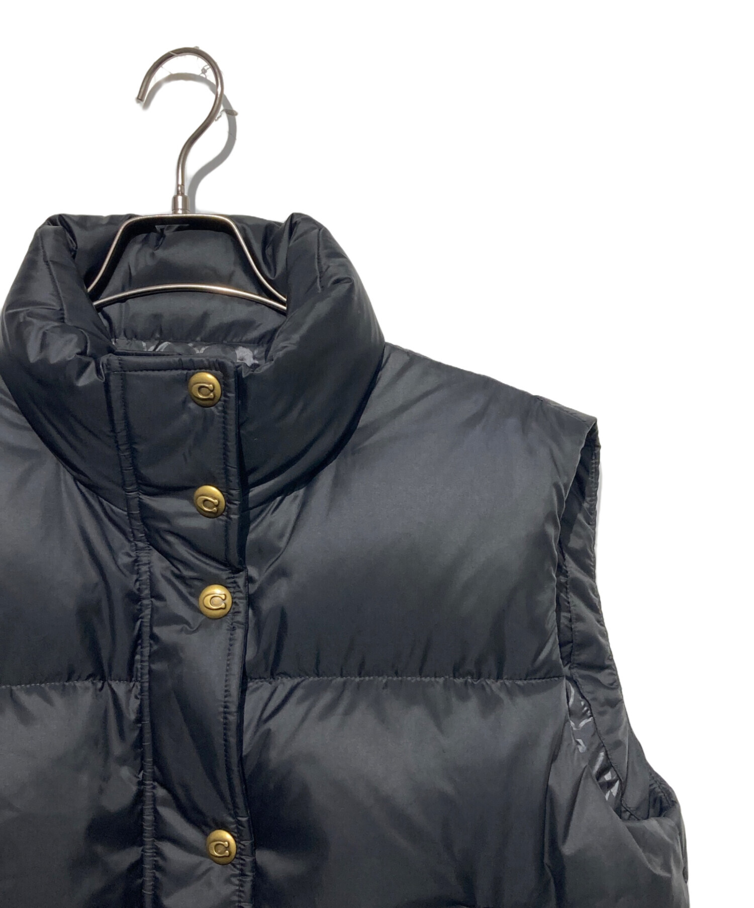 中古・古着通販】COACH (コーチ) ダウン パッファー ベスト ブラック