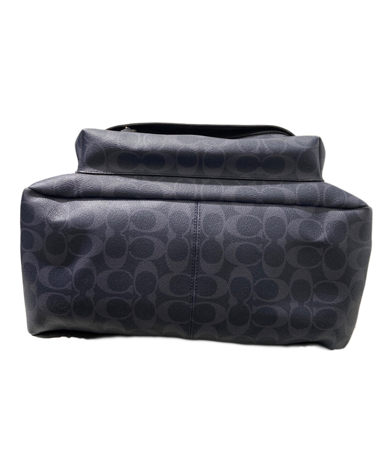 中古・古着通販】COACH (コーチ) シグネチャーリュック ネイビー