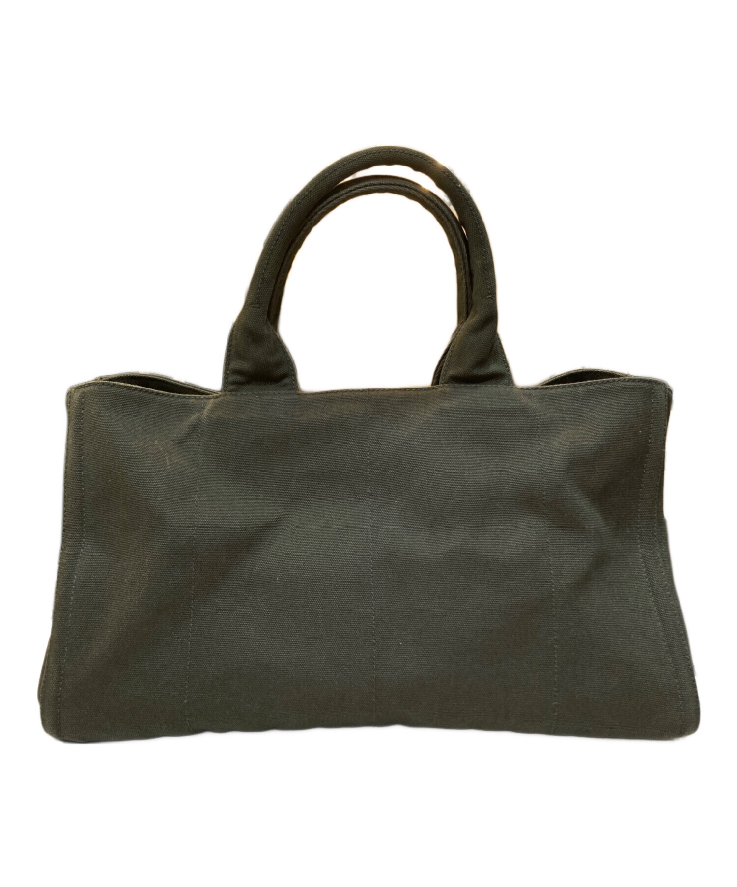 PRADA プラダ　カナパ　カーキ　S 中古・古着通販】PRADA (プラダ) カナパ スタッズトートバッグ カーキ