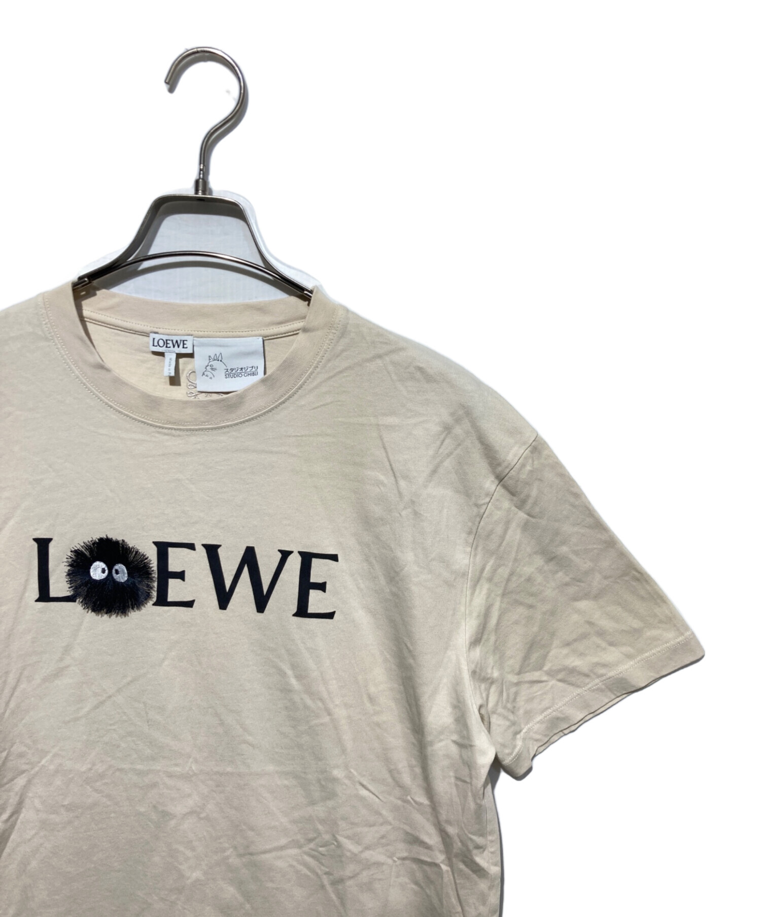 中古・古着通販】LOEWE (ロエベ) まっくろくろすけ Tシャツ ベージュ