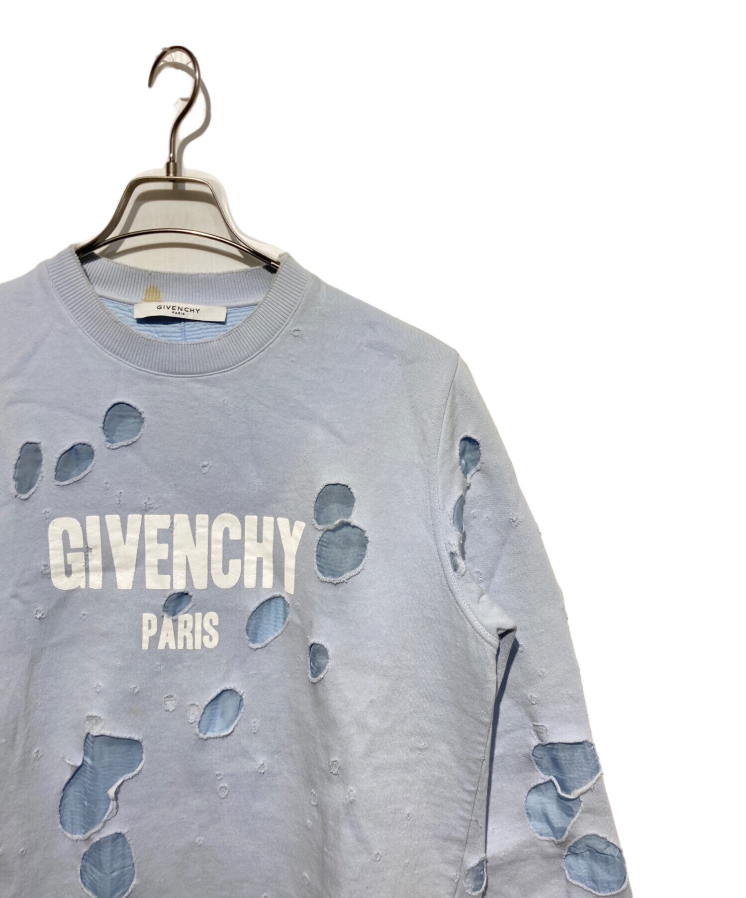正規 Givenchy ジバンシィ デストロイ ロゴ スウェット GIVENCHY - 正規 Givenchy ジバンシィ デストロイ ロゴ スウェットの