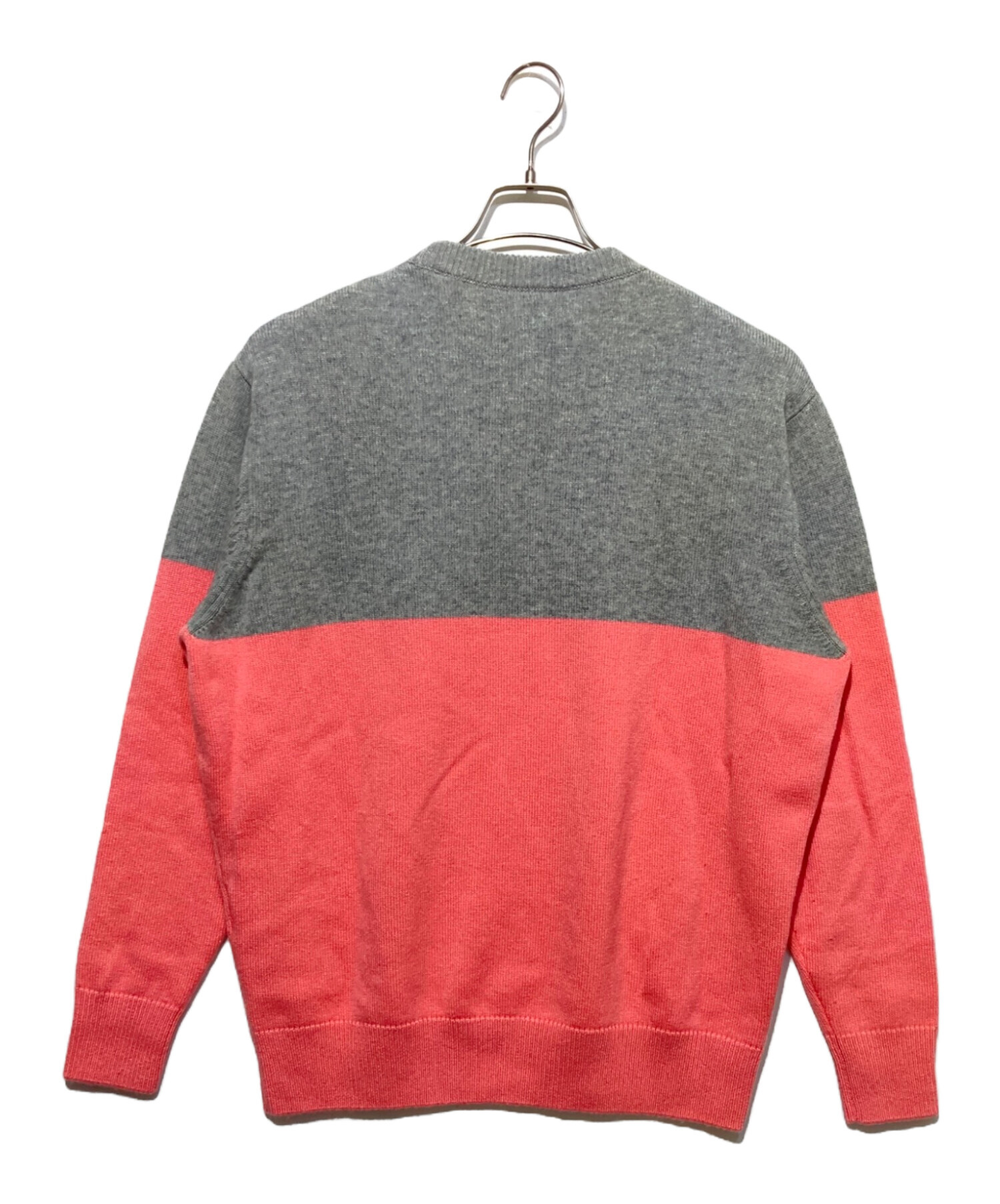 中古・古着通販】GIVENCHY (ジバンシィ) カシミヤニット グレー×ピンク 