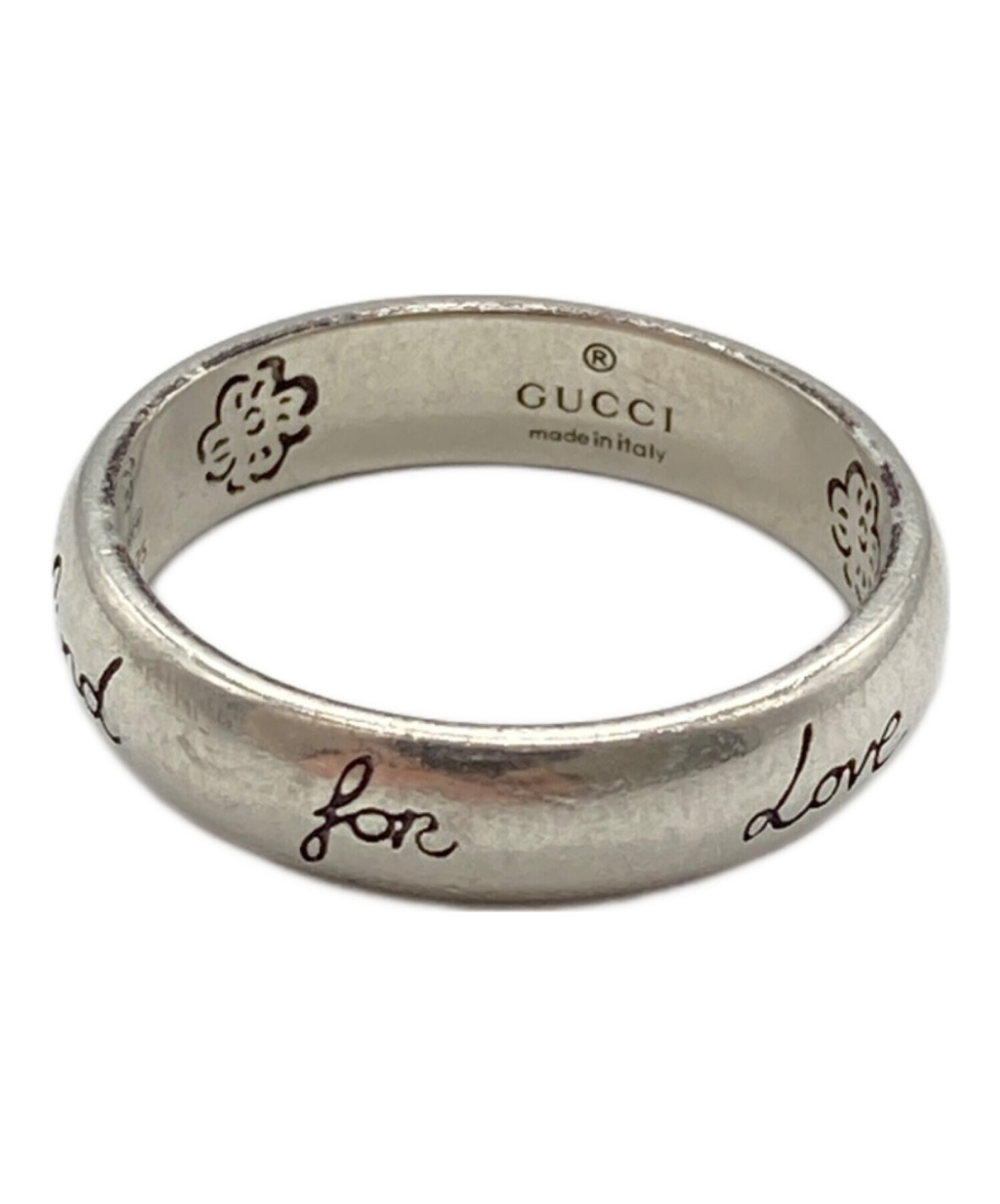 中古・古着通販】GUCCI (グッチ) ブラインドフォーラブリング シルバー 