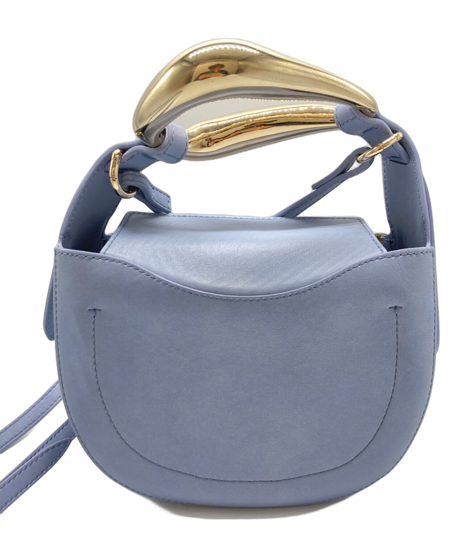 Chloe クロエ シー ミニバッグ ショルダーバッグ ライトブルー CHC19US193A374E7 レディース【中古】【美品】 Chloe - Chloe クロエ シー ミニバッグ ショルダーバッグ ライトブルー