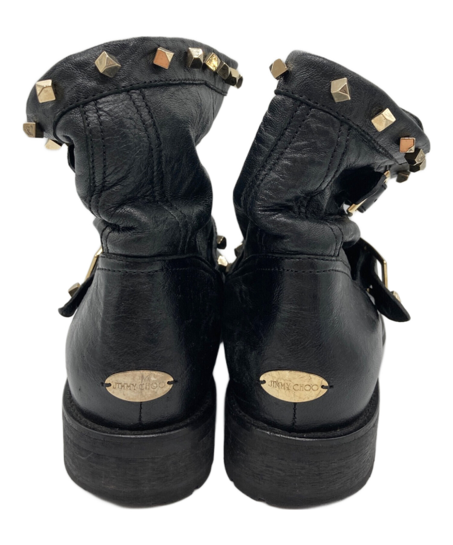 中古・古着通販】JIMMY CHOO (ジミーチュウ) スタッズショートブーツ