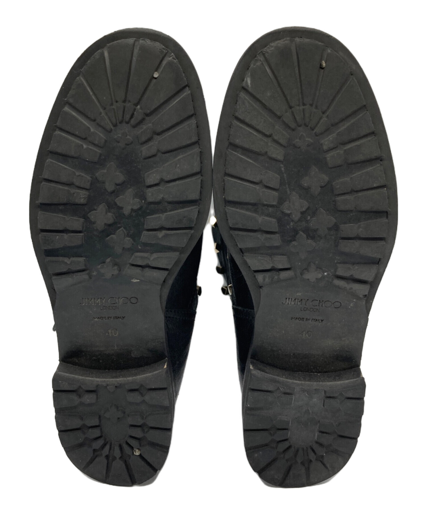 中古・古着通販】JIMMY CHOO (ジミーチュウ) スタッズショートブーツ