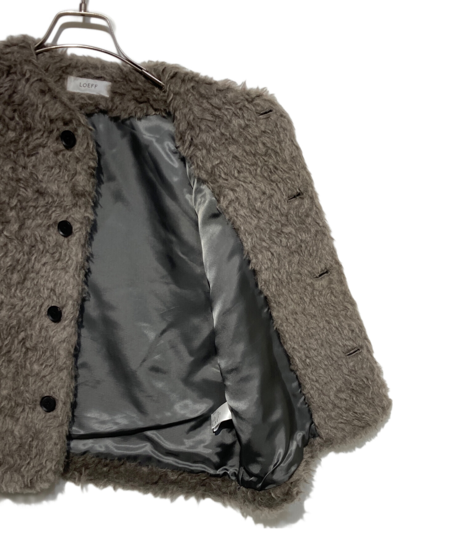 中古・古着通販】LOEFF (ロエフ) シャギー ベスト グレー サイズ:F