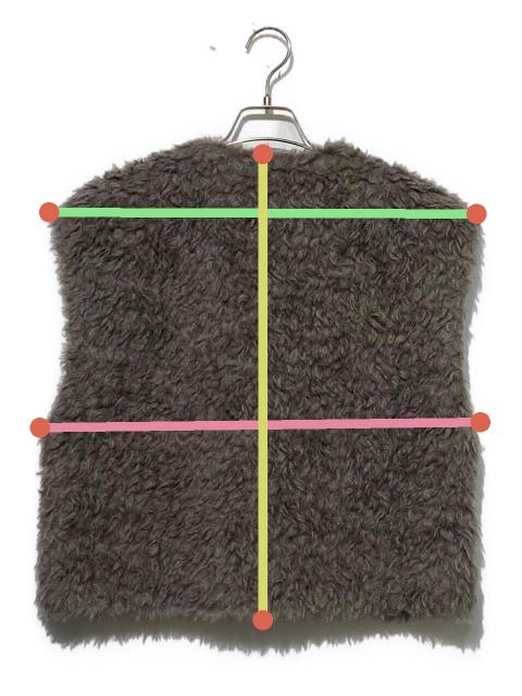 中古・古着通販】LOEFF (ロエフ) シャギー ベスト グレー サイズ:F