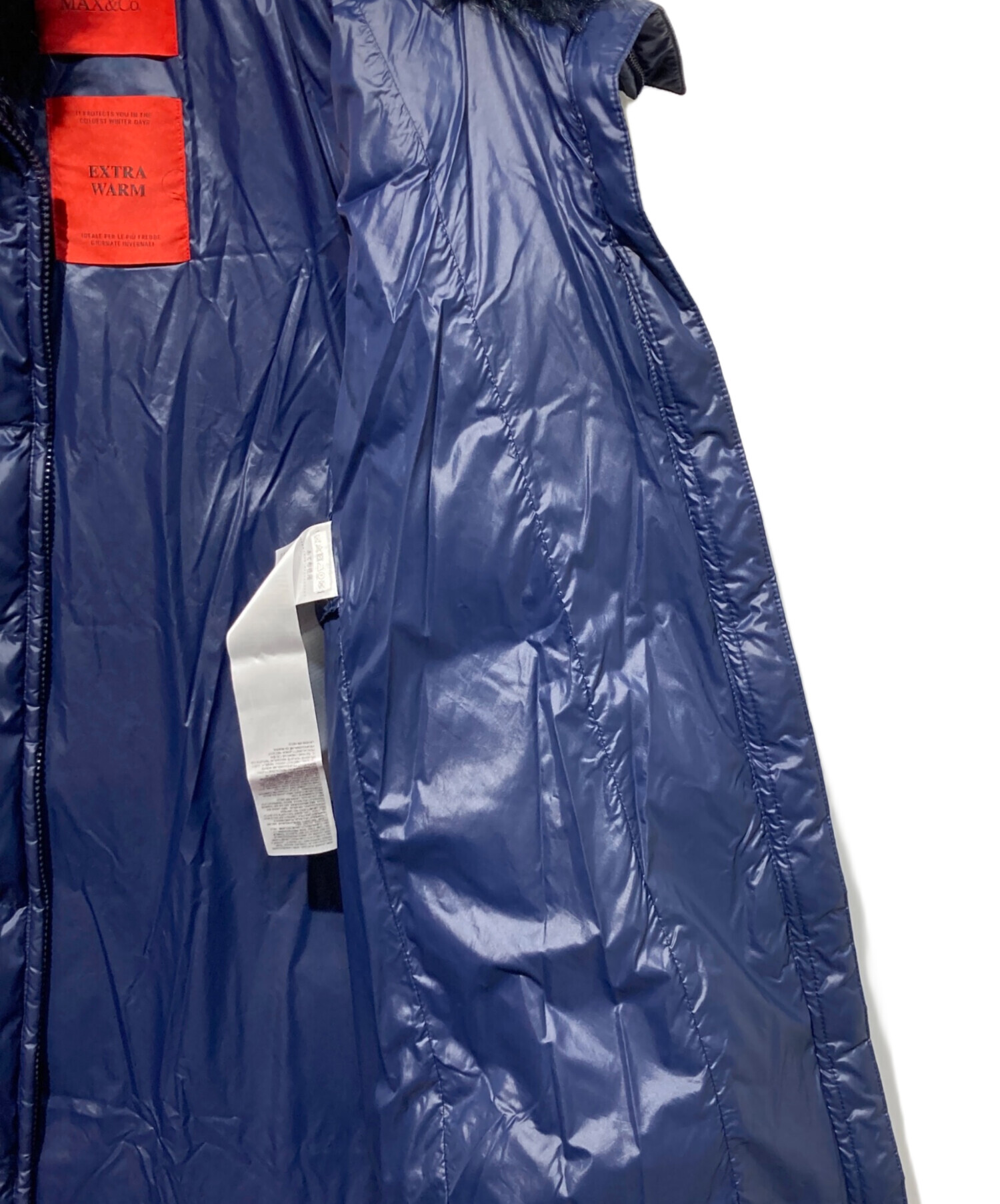 【極美品】MAX & CO マックスアンドコー ダウンコート 44 ネイビー 中古・古着通販】MAX&Co. (マックスアンドコー) ダウンコート ネイビー