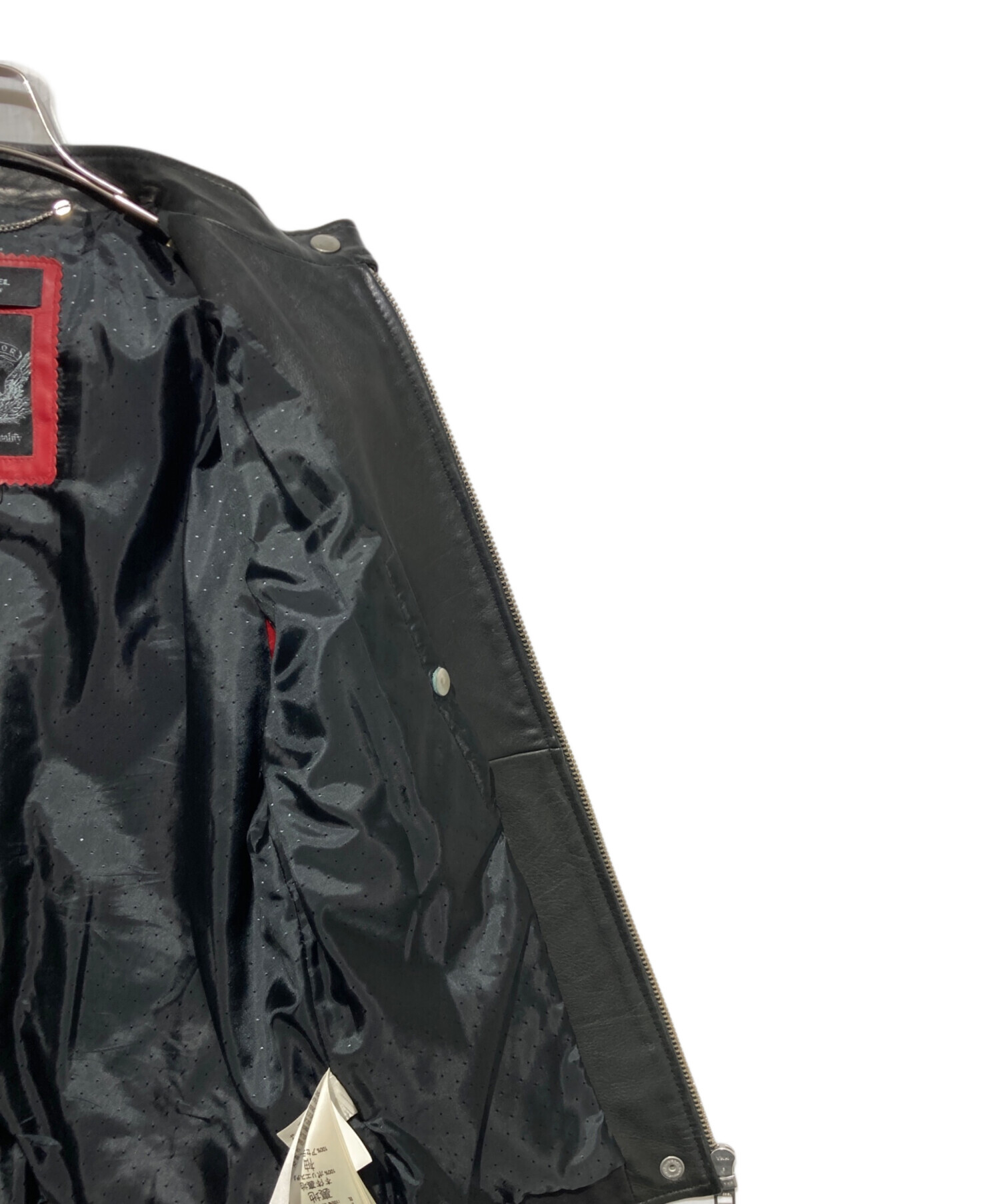 ✨状態良好✨ディーゼル 本革シングルライダースジャケット タグ付 y2k 黒 L 中古・古着通販】DIESEL (ディーゼル) シングルライダースジャケット