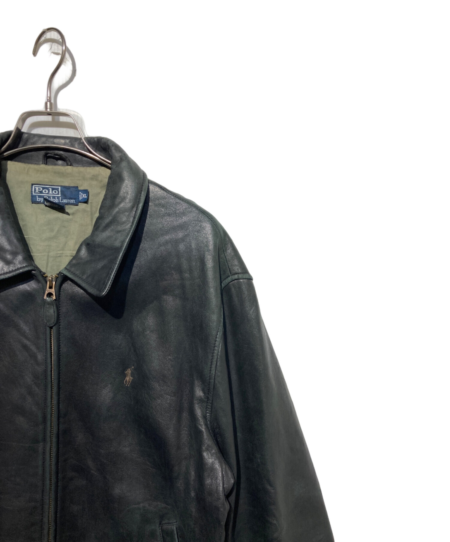 こ*こ様 Polo Ralph LaurenレザースウィングトップXXL 美品4 Polo by Ralph Lauren レザースウィングトップブルゾン【FF-3212】 | cv