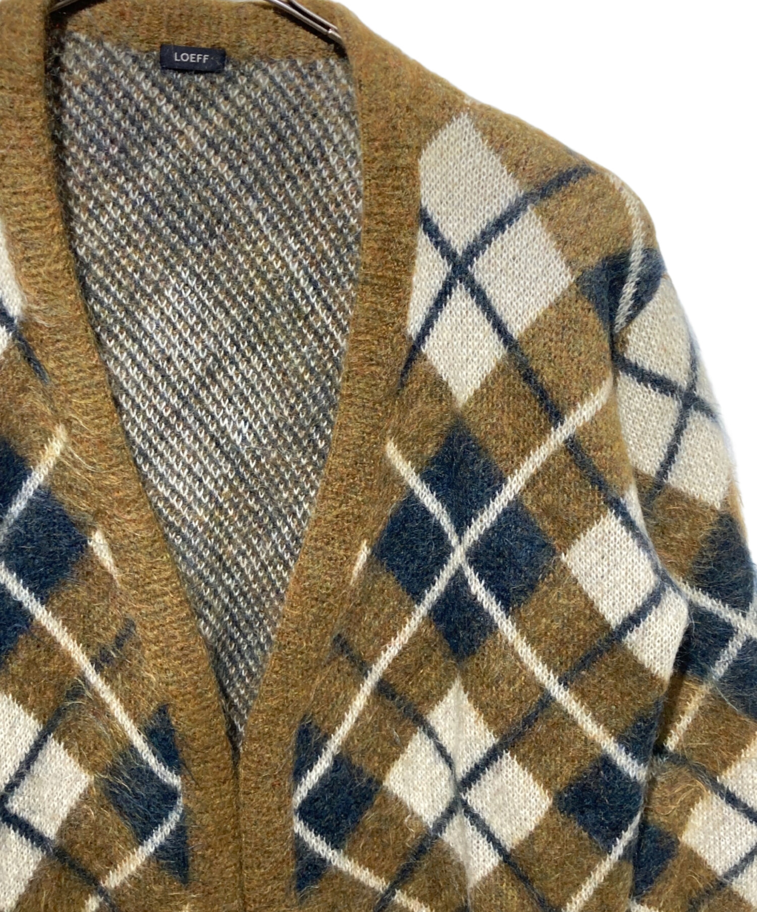 中古・古着通販】LOEFF (ロエフ) アーガイルシャギーモヘヤニット