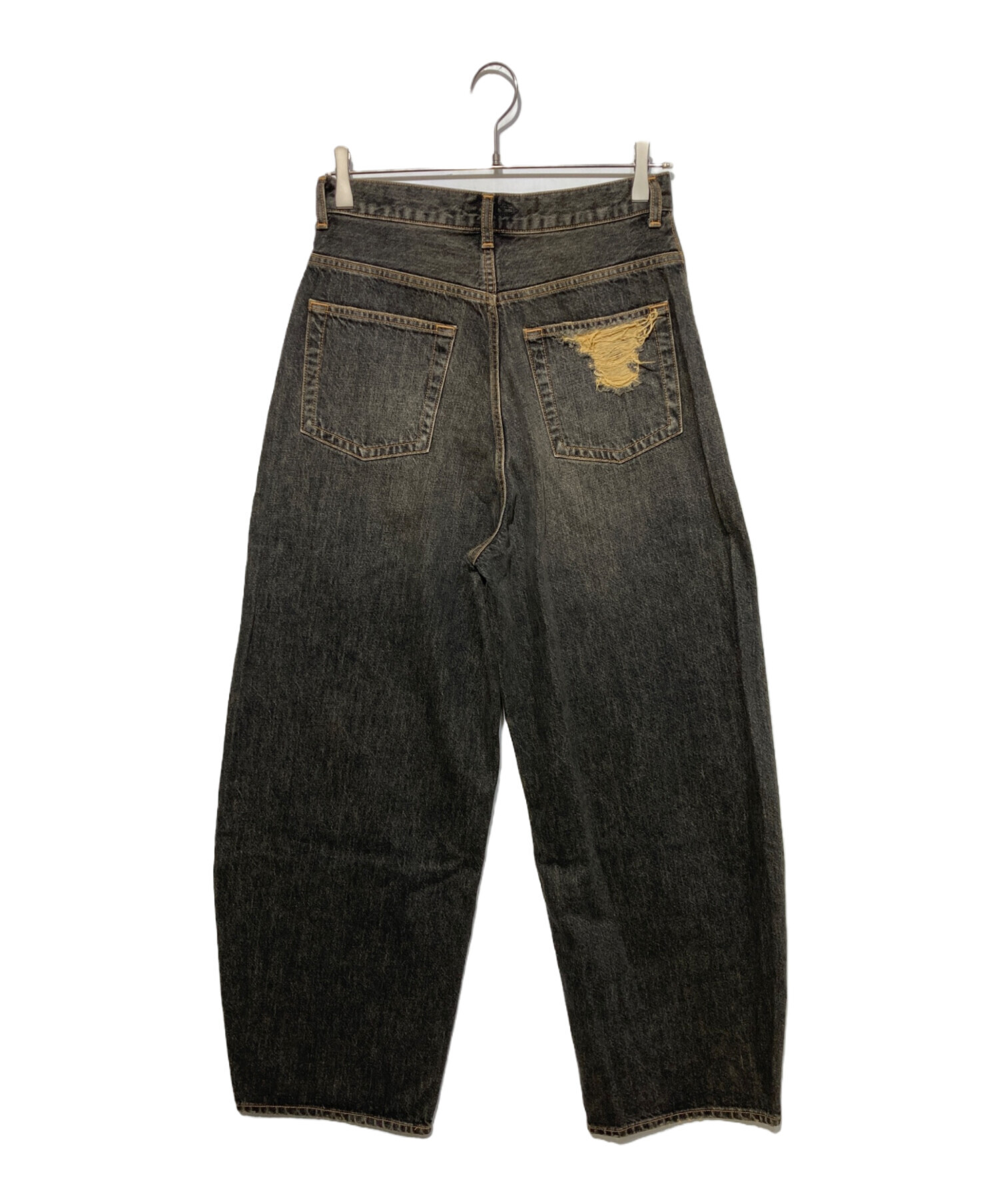 中古・古着通販】STUDIOUS (ステュディオス) Damaged Barrel Leg Jeans
