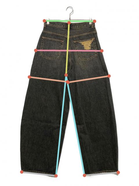 中古・古着通販】STUDIOUS (ステュディオス) Damaged Barrel Leg Jeans