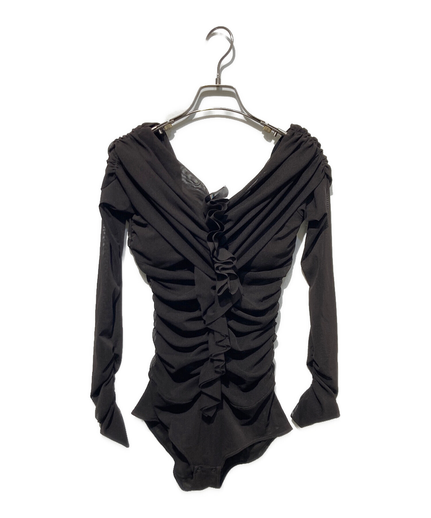 中古・古着通販】FETICO (フェティコ) TULLE FRILLED BODYSUIT