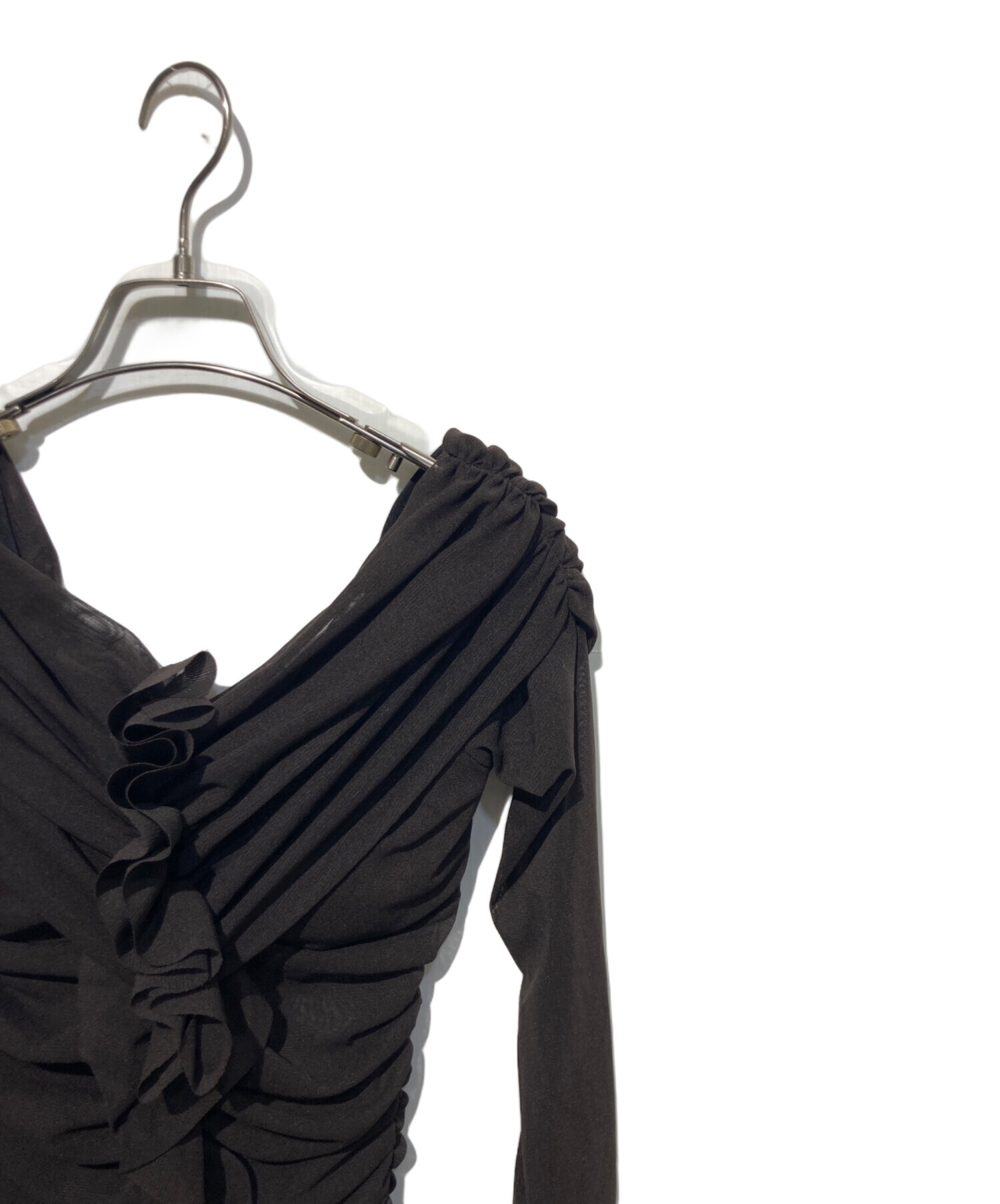 中古・古着通販】FETICO (フェティコ) TULLE FRILLED BODYSUIT