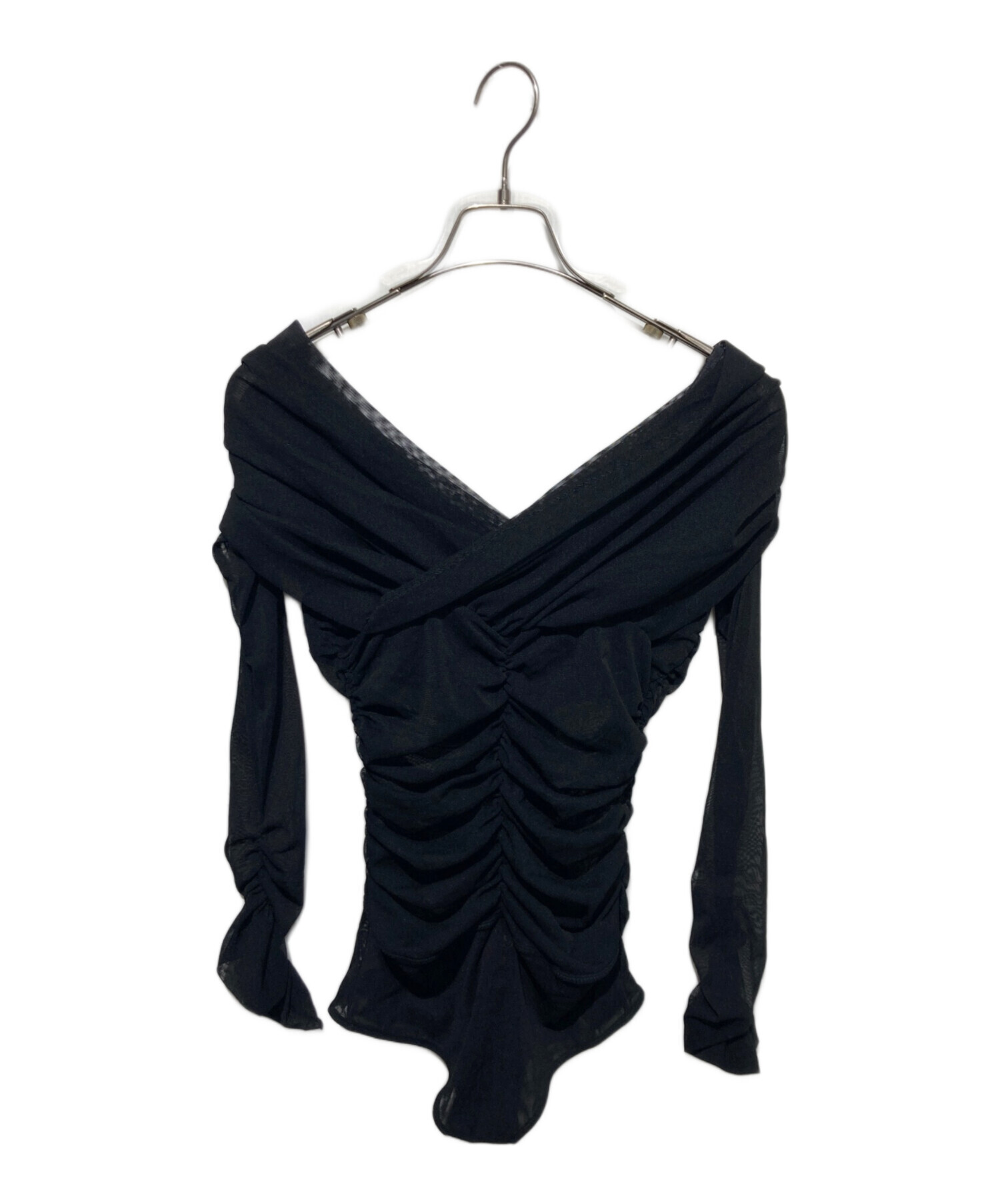 中古・古着通販】FETICO (フェティコ) TULLE FRILLED BODYSUIT