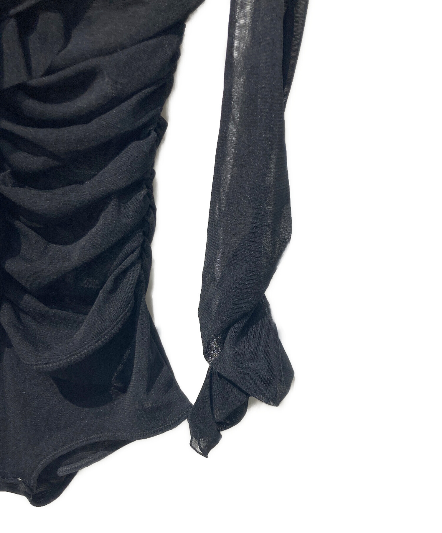 中古・古着通販】FETICO (フェティコ) TULLE FRILLED BODYSUIT