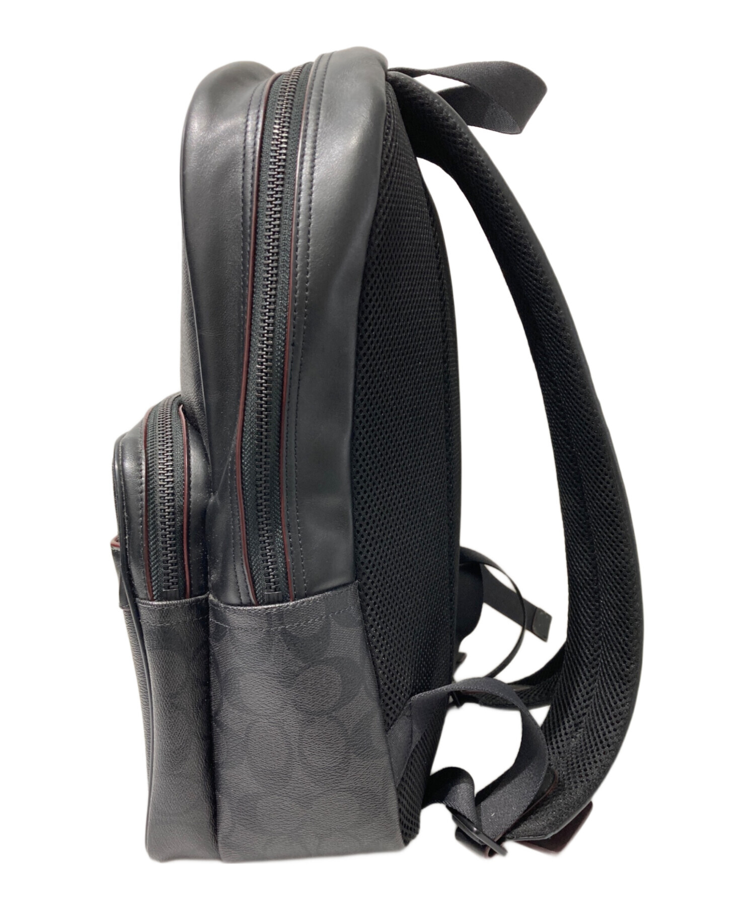 中古・古着通販】COACH (コーチ) シグネチャーリュック ブラック