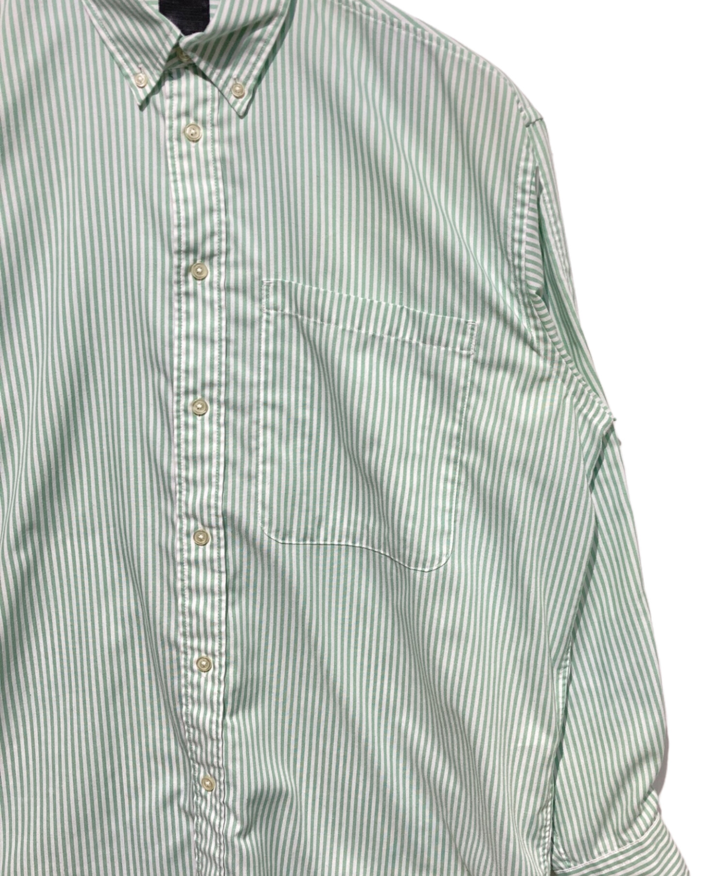 ダイワピア39グリーン/ホワイト フード付き 中古・古着通販】DAIWA PIER39 (ダイワ ピア39) TECH BUTTON DOWN