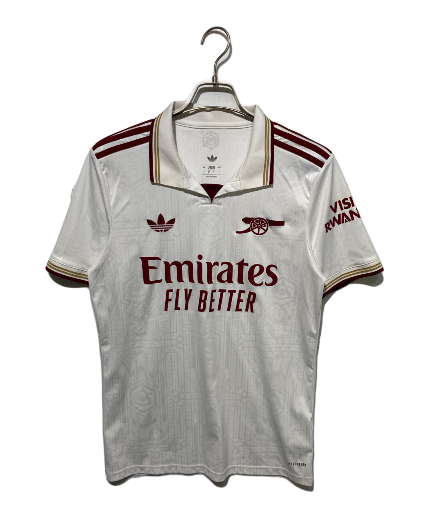 新品タグ付★アディダス★アーセナルFC★ユニフォーム★ゲームシャツ★赤白★3XL 中古・古着通販】adidas (アディダス) ホワイト アーセナル 25/26