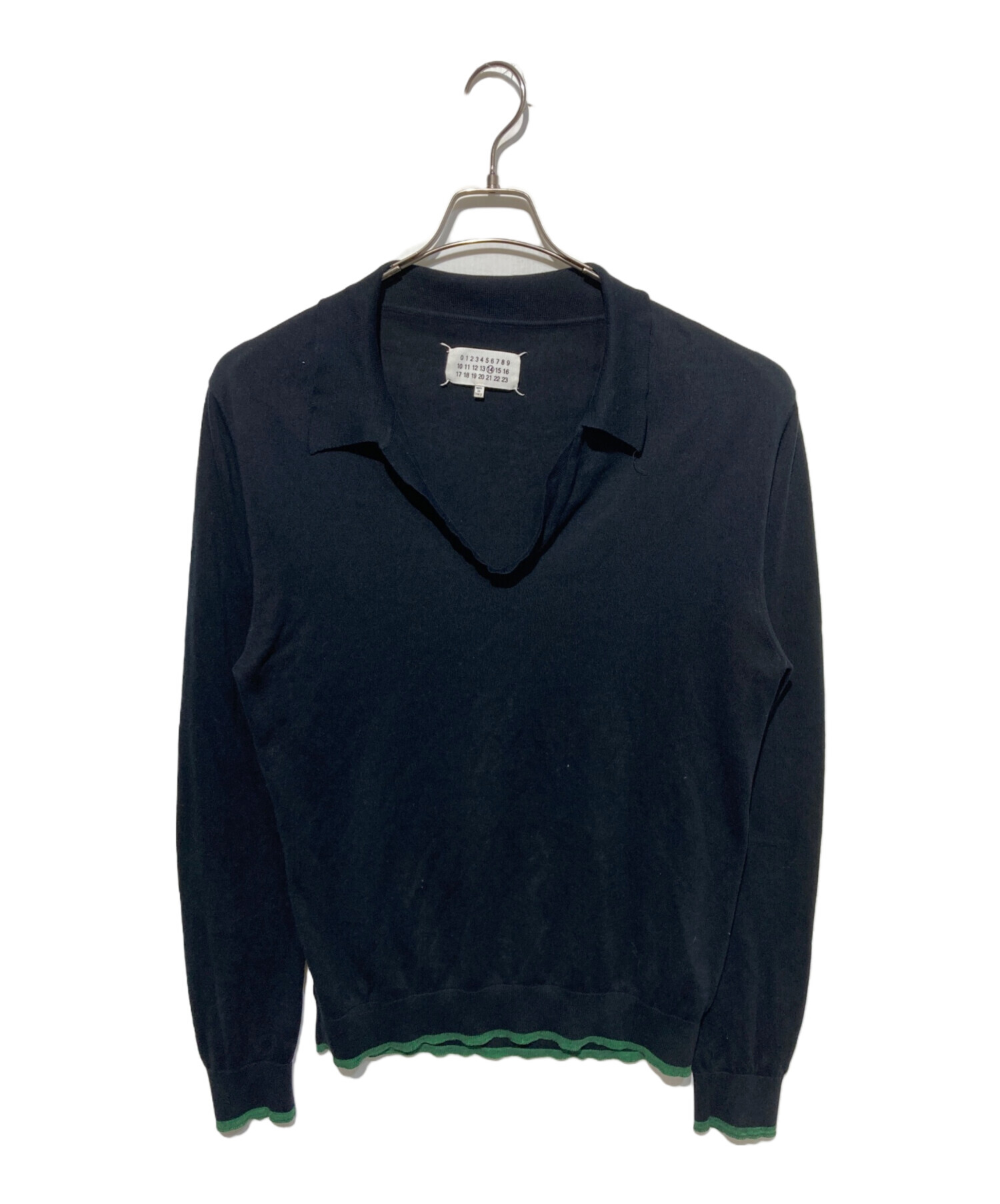 マルジェラ　スキッパーニット　ブラック S 中古・古着通販】Maison Margiela (メゾンマルジェラ) スキッパー