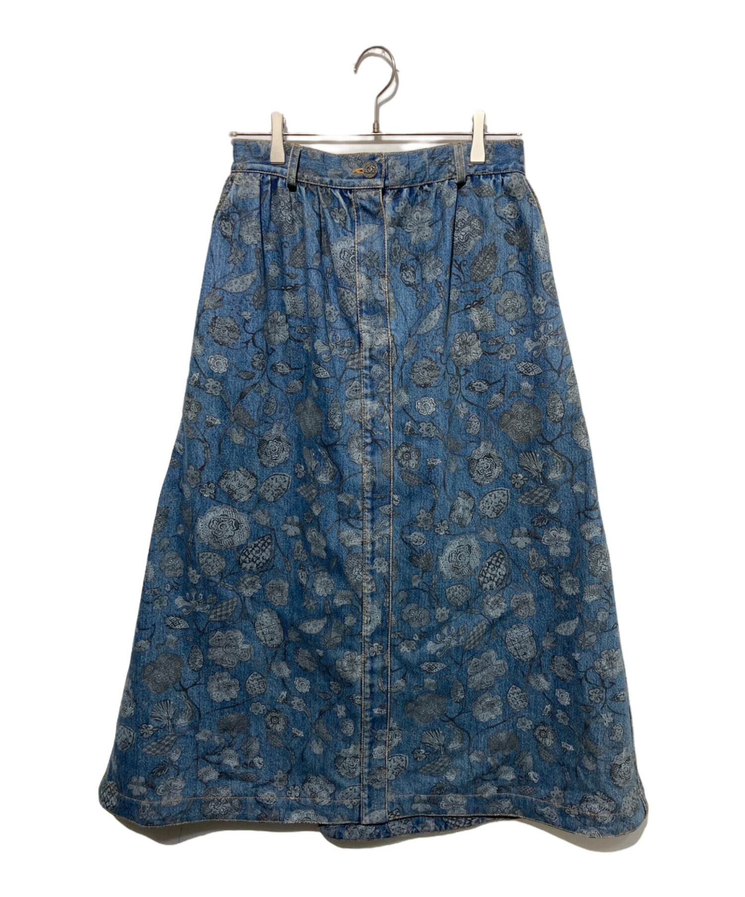 CHANEL デニムスカート 中古・古着通販】CHANEL (シャネル) ココマーク・フラワープリント