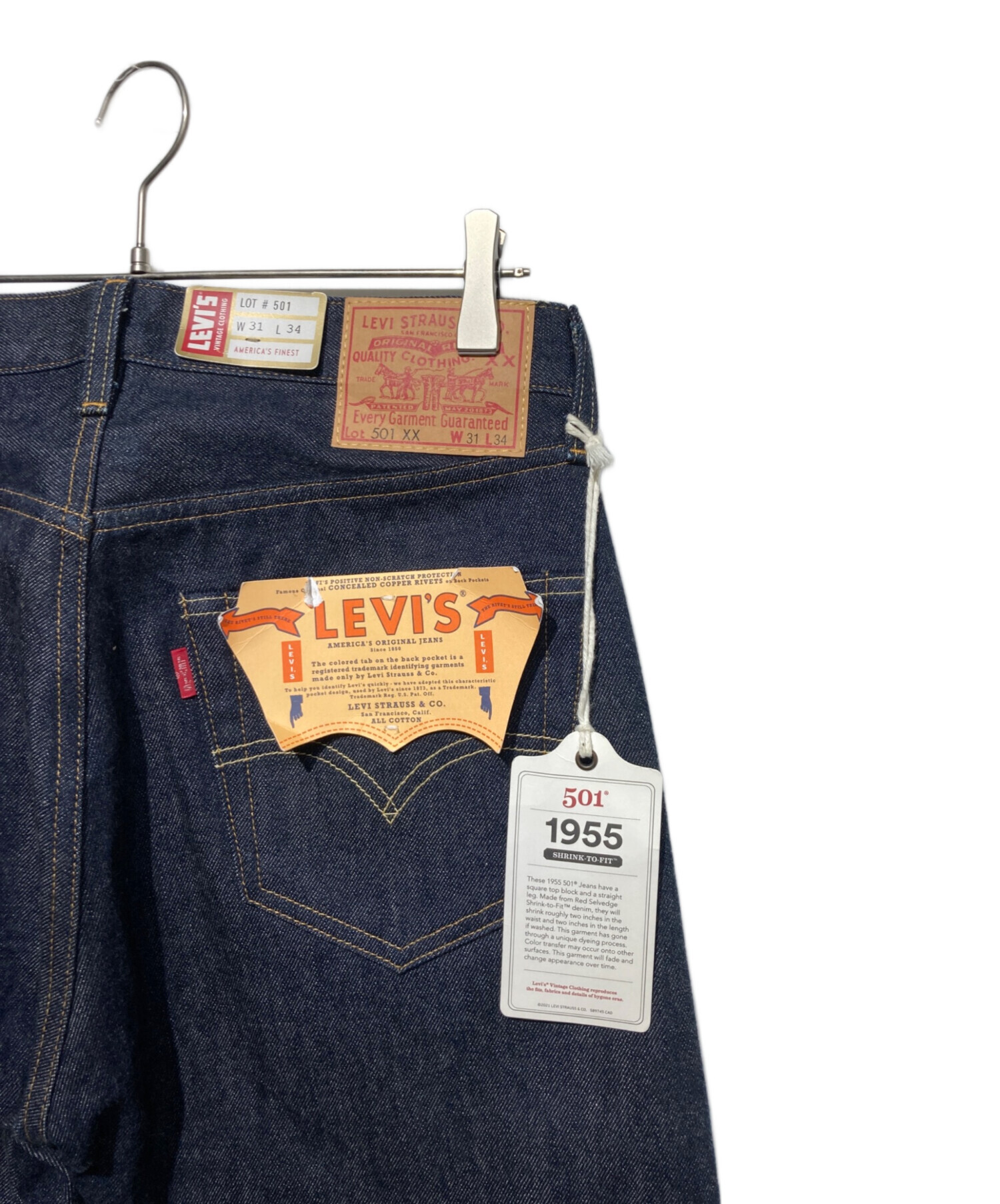 新品未使用タグ付】LEVI'S ヴィンテージデニム「1955/Lot501」 【公式