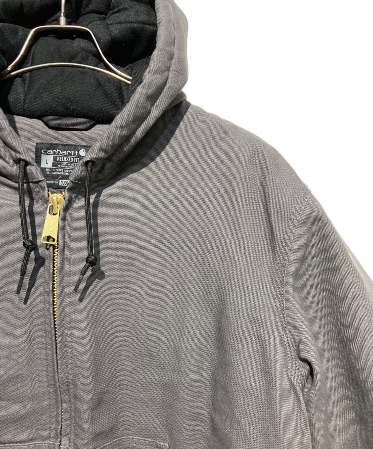 Carhartt カーハート アクティブジャケット グレー 古着 企業ロゴ 中古・古着通販】CarHartt (カーハート) アクティブジャケット グレー